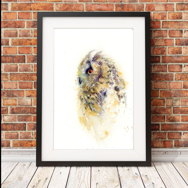 LIMITED edition print of my OWL  Printed using HD pigment onto archival quality  paper.  hand signed, illustration, animal art