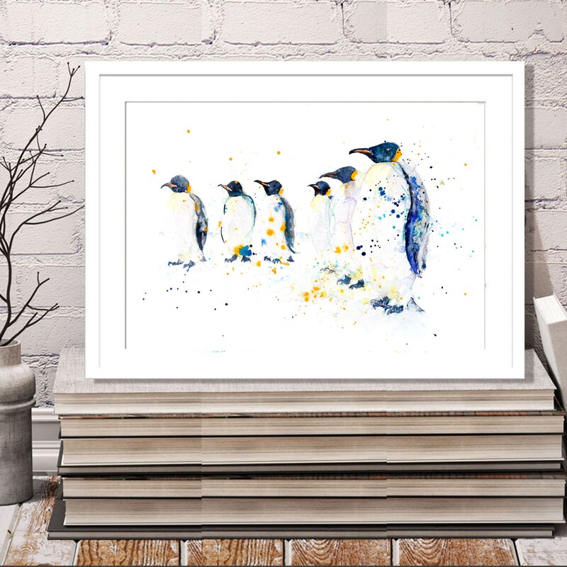 Penguin Art - Etsy