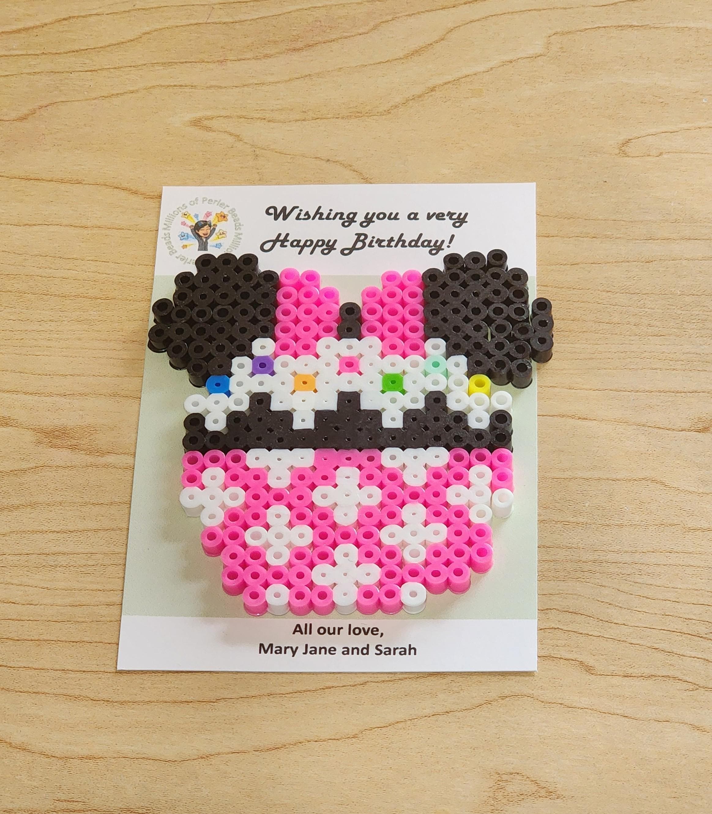 Birthday Cake Topper Happy Birthday Perler Beads Set Of 16