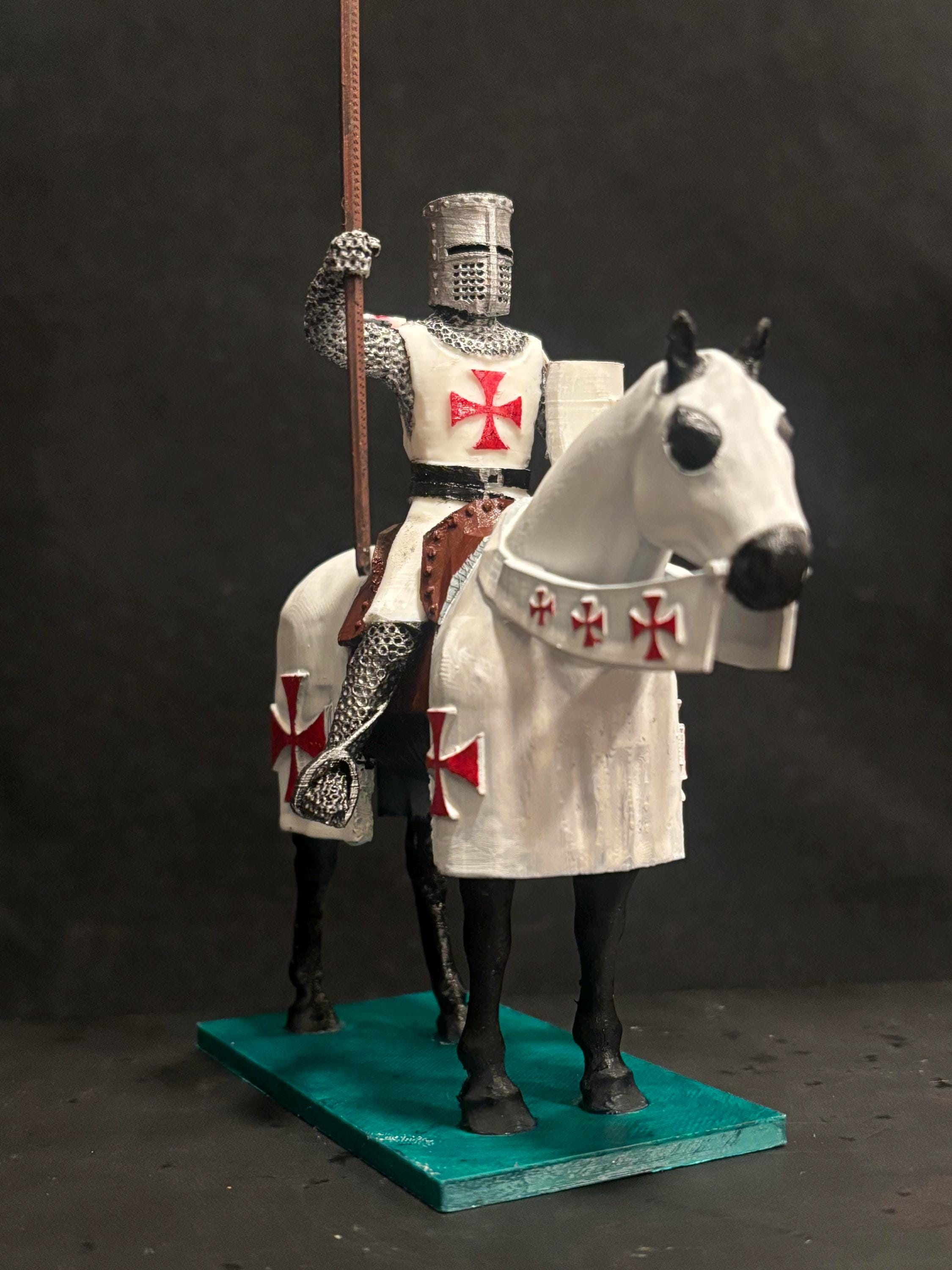 テンプル騎士団騎兵、十字軍騎士、1/18スケール（90 mm）、中世と