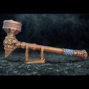 Marteau nain Warhammer, accessoire imprimé en 3D pleine échelle, Cosplay grandeur nature, arme fantastique Rumble Of The Depths Eternal Forge Convention GN