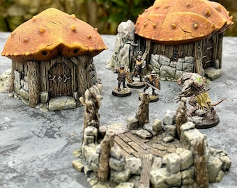 28mm/32mm Jagerholm Crab Houses - 3D Printed Medieval Fantasy Village Building Terrain For Dungeons & Dragons TTRPGs Wargaming Dioramas