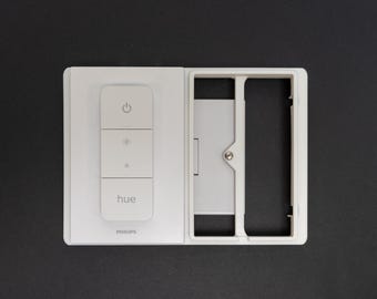 3D Printed Philips Hue Double Dimmer V2 Mount: UK Light Switch Cover