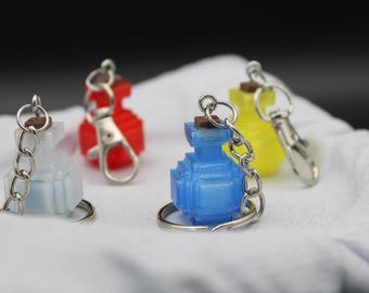 Minecraft Potion Flasche Schlüsselanhänger - Pixel Art Gamer Geschenk