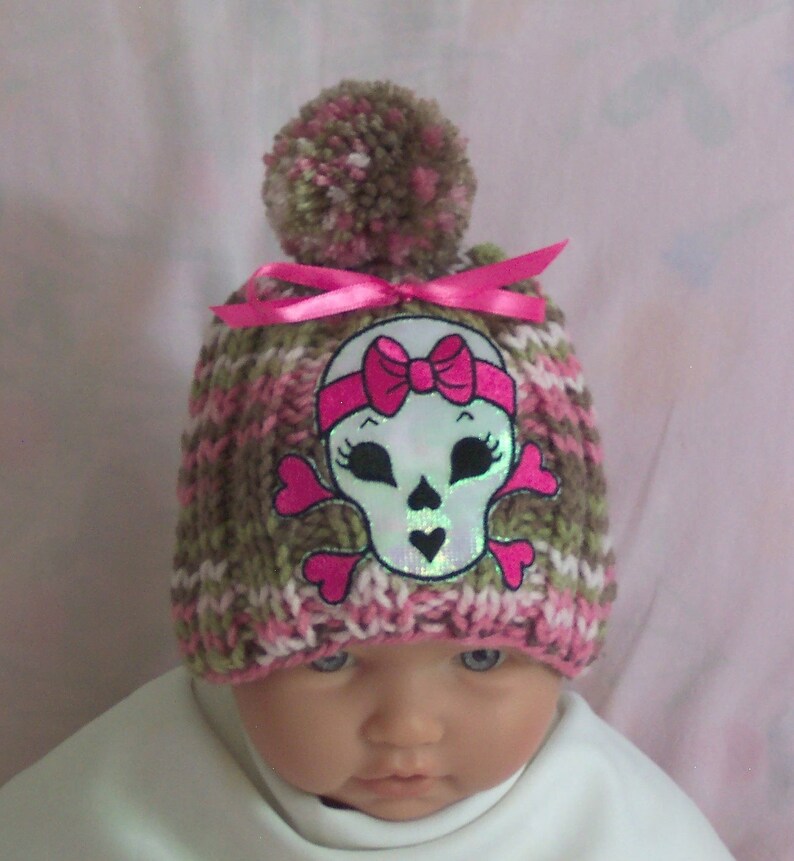 pink camo baby hat