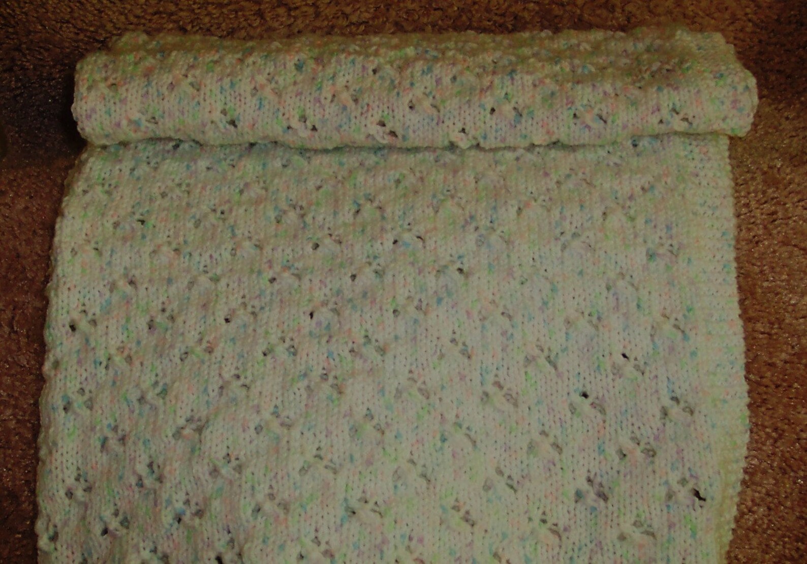 Handmade White knit baby blanket hat booties layette set Etsy