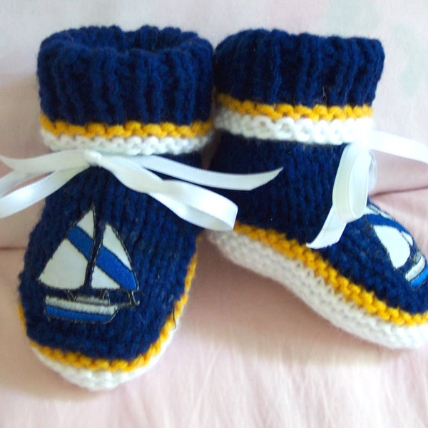 Sailor Anchor White Jeans Baby Shoes