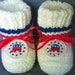 niftyelle reviewed Custom handmade knit Republican Elephant Baby Patriotic  Booties  4th of July -Democratic donkey booties also available