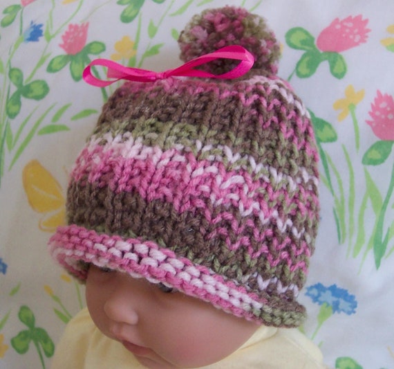 Pink Camo Camouflage Baby Hat Cap Beanie 0 12M READY TO SHIP Etsy