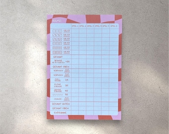 Spielblock Würfelspiel kariert (100% recycelt!)