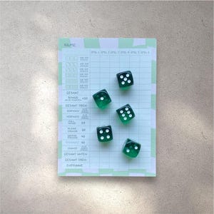 Würfelspiel Set grün