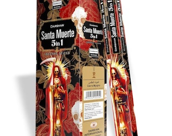 Santa Muerte 5 w 1 kadzidełka. 120 kadzidełek. Naturalne ręcznie robione kadzidełka