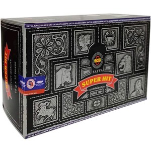 Satya Nag Champa Super Hit 180 Gramm. 12 Boxen x 15 g pro Box. Premium Handgefertigte Räucherstäbchen. Bild 2