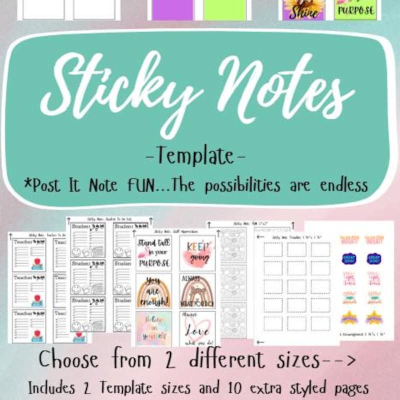 Motivational Sticky Notes - Etsy