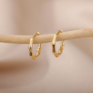 Gold Hoop Clicker | Dainty Gold Hoop Earrings with Charm | Minimalist Gold Hoop Jewelry | Everyday Clicker Hoops for Women