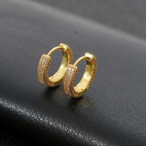 Minimalist Sterling Silver & Gold Huggie Hoop Earrings • Dainty Everyday Small Hoops for Women • Classic Elegant Jewelry Gift