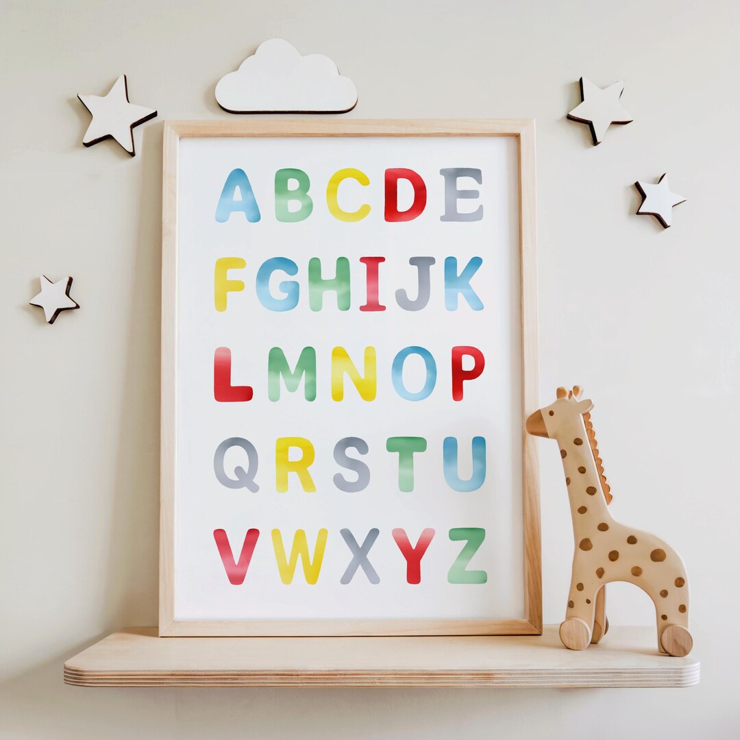Colorful Alphabet Poster for Homeschooling & Preschool - Educational ...