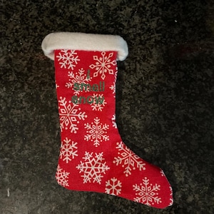Mini stocking Christmas ornament