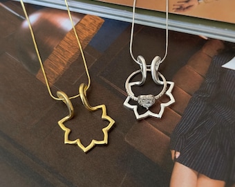 Lotus Ring Holder Necklace for Nurses Gold Tiny Snake Chain Ring Keeper Gift Jewelry