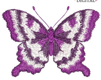Disegno da ricamo a forma di farfalla, applicazione per ragazza carina, 10 misure (file digitale)
