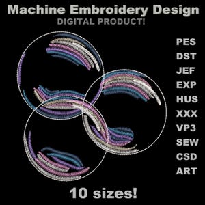 Soap Bubbles Machine Embroidery Design, Blowing Bubbles Embroidery Designs, Digitized Bubbles Embroidery Files, 10 sizes, Instant download