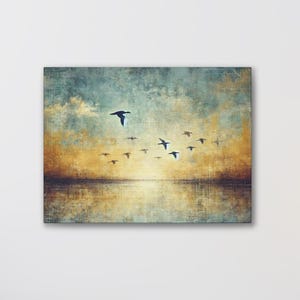 Vintage Bird Oil Painting Canvas Print – Classic Wall Art