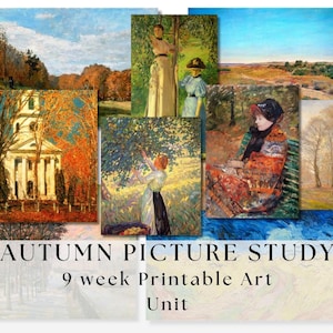 Autumn Picture Study PDF | Impressionist Printable Art | Charlotte Mason Morning Basket | Homeschool Art Study