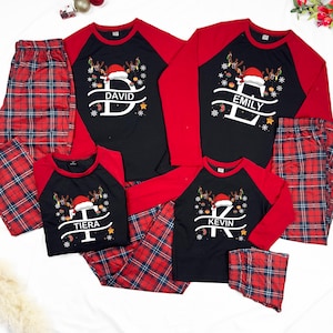 Custom Plus Size Matching Christmas Pajamas, Red Christmas Pajama Sets, Big And Tall Family Pajamas, Unisex Christmas Pjs For Men Women