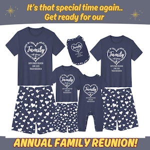 Custom Family Reunion Shirts And Shorts 2025, Unique Personalized Cousin Reunion T-shirts, Family Reunion Gifts, Family Name Pajamas