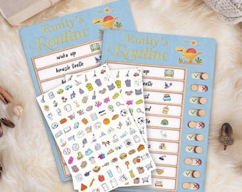Personalisierte tägliche Routine-Diagramm mit Vorschau, tägliche Ablaufplantafel, hölzerne Kleinkind-Aufgabetafel, Verantwortungs-Aufgabentafel, Geschenk für Kinder