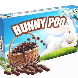 Easter Bunny Poo Chocolate Raisins Joke Funny Sweets Gift - Better than boring Easter Eggs