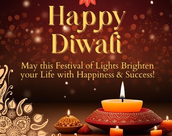 Hecho para ti / Tarjeta de felicitación de feliz Diwali / Publicación de Instagram / Publicación en redes sociales / Tarjeta y saludos en video