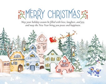 TARJETA DE NAVIDAD CON NIEVE