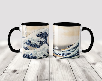 The Great Wave off Kanagawa Mug, Japanese Art Coffee Mug, Hokusai