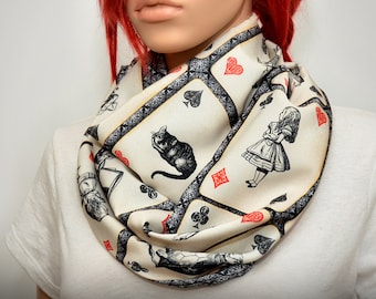 Alice in Wonderland themed Infinity scarf