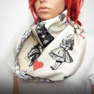 Alice in wonderland themed Infinity scarf