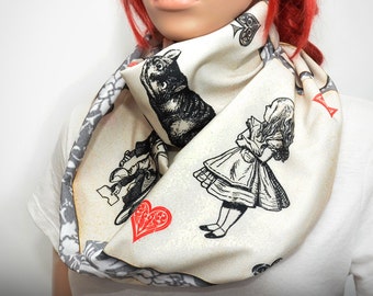 Alice in wonderland themed Infinity scarf