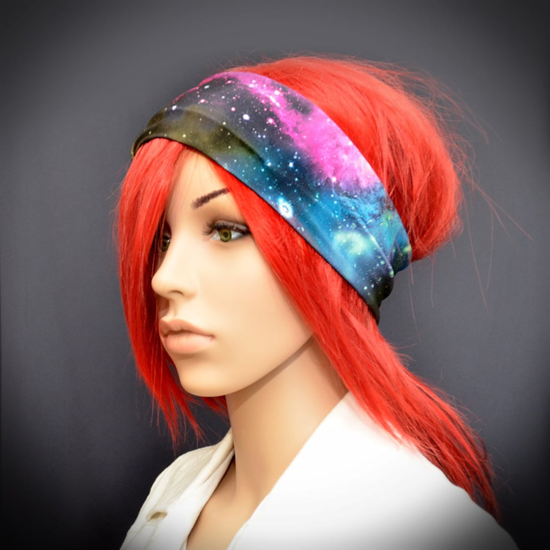 Stretchy Headband With Colorful Galaxy Stars and Etsy