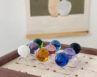 Handgemachte Bunte Bubble Glas Ring - Chunky Minimalist Borosilikat Schmuck einfach