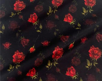 Schwarz, rot rosa Baumwollunistoff DIY handgemachte Patchwork für Kleider, Buchhüllen, Mützen