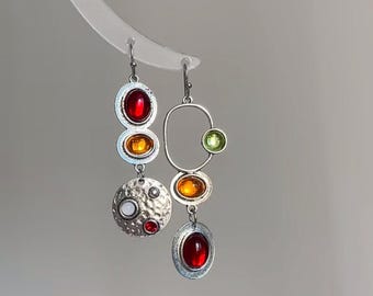 Handgemachte Sterling Silber Ohrringe Boho Chic für Frauen