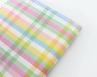 Bunter gestreifter und karierter Baumwollpopeline Stoff, reiner Baumwollstoff für Tops, Shirts, Kleidung, Röcke, Kinderkleidung