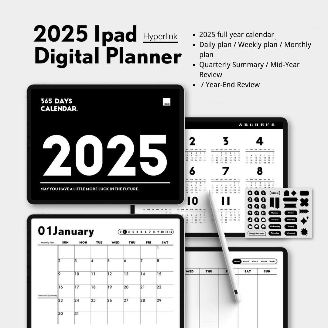 2025 Digital Planner, iPad & Android Planner, Goodnotes Planner ...