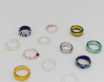 Handmade Colorful Bubble Glass Ring – Chunky Minimalist Borosilicate Jewelry