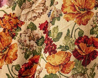 Ölgemälde Stil Jacquard Stoff - Vintage Designer Stoff für Kleider, Taschen, Tischdecken & DIY Craft