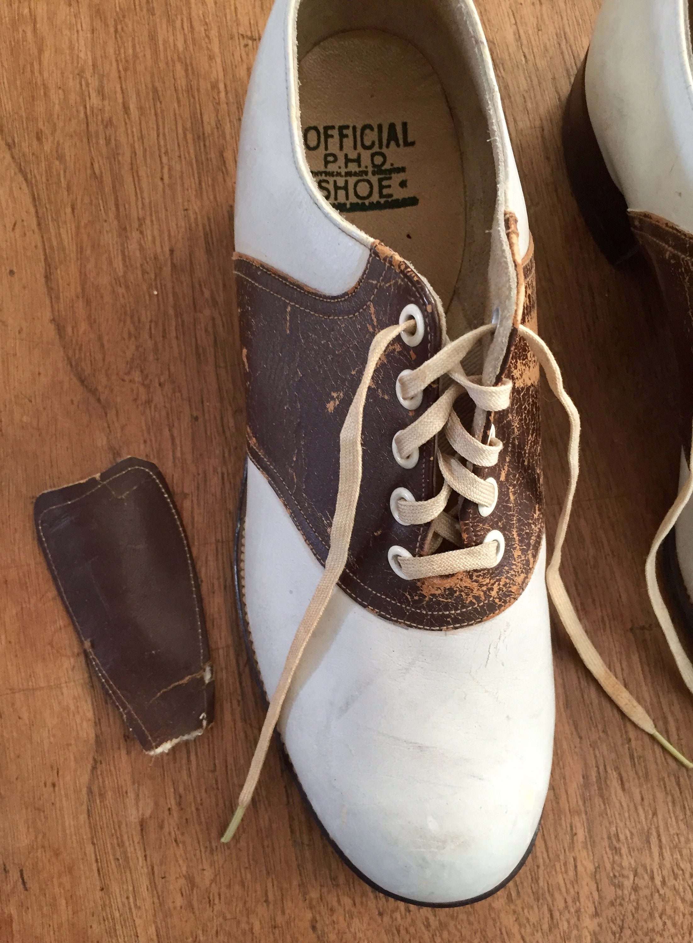 Vintage Cheerleading Saddle Oxfords 1950s Two Tone Brown and White ...