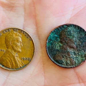 Rare Coin Lincoln Head Wheat Penny Set of Two Vintage Copper Coins One Dated 1939