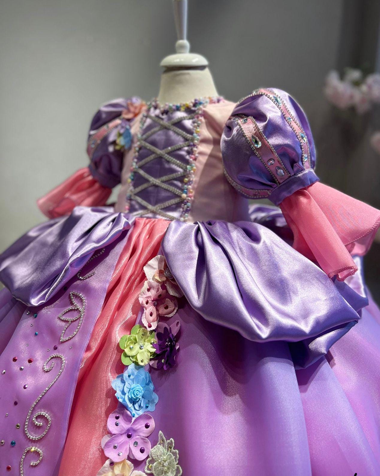 Rapunzel Dress, Toddler Rapunzel Princess Dress, Baby Girl Dress