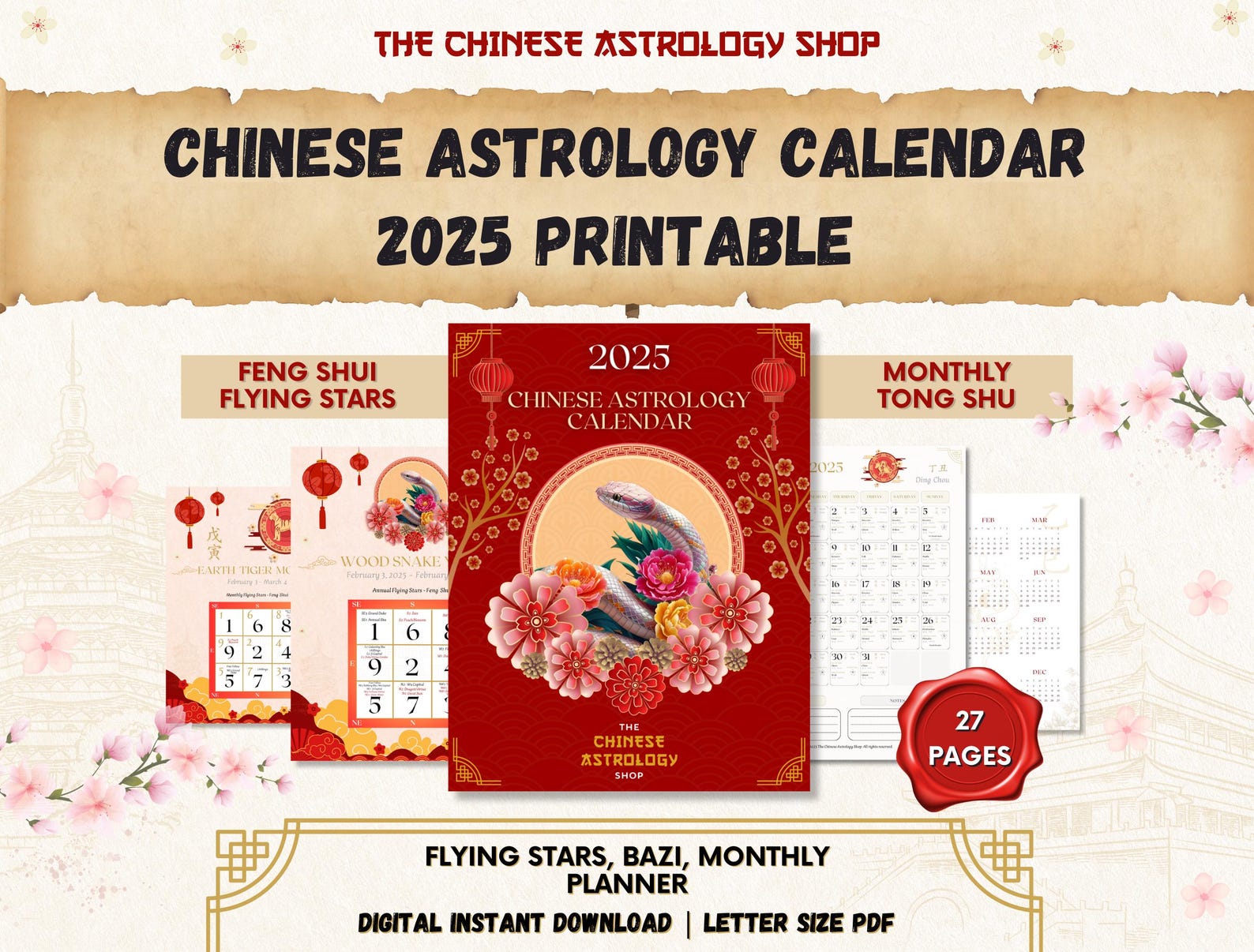 Printable Tong Shu 2025 Chinese Astrology Calendar Feng Shui Flying Printable Tong Shu 2025 Chinese Astrology Calendar Feng Shui Flying