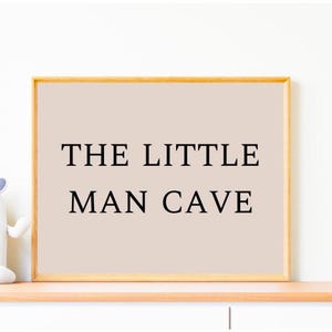 Höhle des kleinen Mannes - Minimalistische Jungenzimmer Dekoration, Kinderzimmer Kunst, druckbares Kinderzimmer Dekor, Neutrales Zimmer Dekor, Digitaldruck